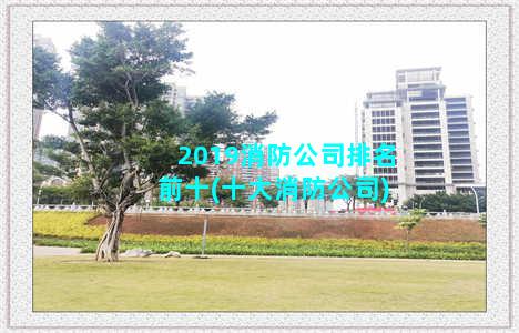 2019消防公司排名前十(十大消防公司)