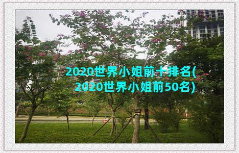 2020世界小姐前十排名(2020世界小姐前50名)