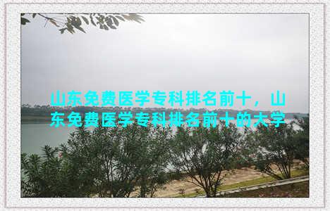 山东免费医学专科排名前十，山东免费医学专科排名前十的大学